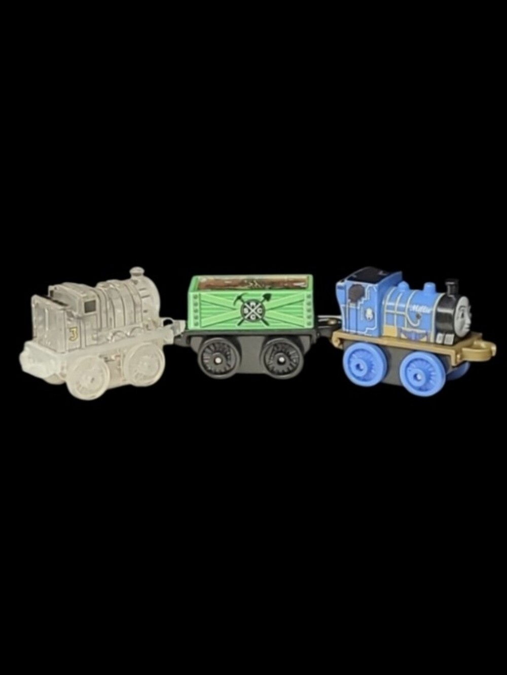 2014 3pc Thomas (Ltd)& Friends "Millie", "Henry" & "Cargo Car" Toy Train Minis